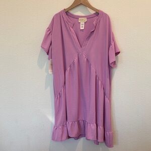 NWT Purple Ruffled Dress